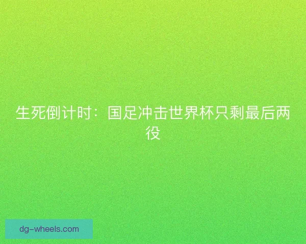 生死倒计时：国足冲击世界杯只剩最后两役