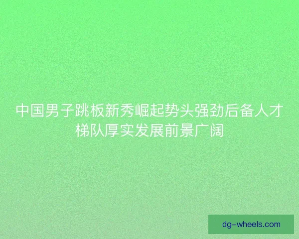 中国男子跳板新秀崛起势头强劲后备人才梯队厚实发展前景广阔