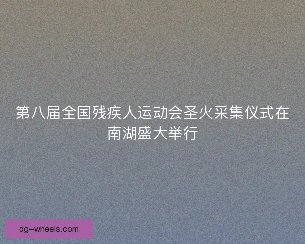第八届全国残疾人运动会圣火采集仪式在南湖盛大举行